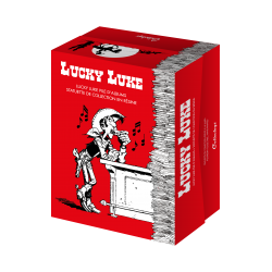 Lucky Luke met stapel boeken